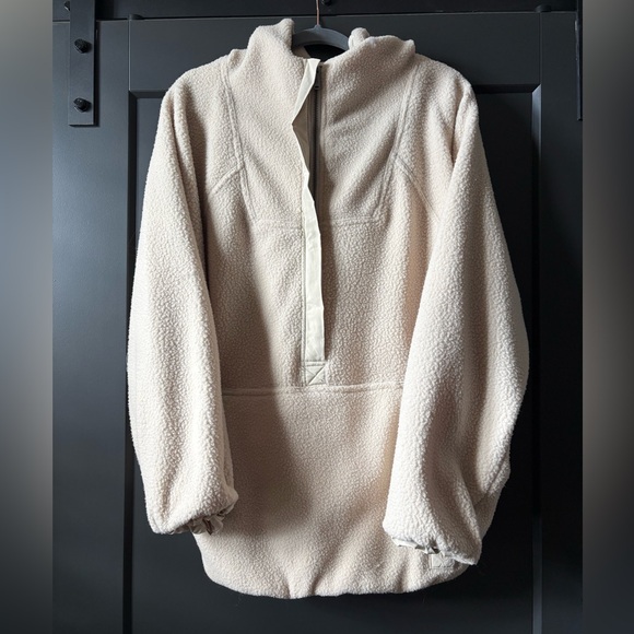 Free People Bunny Slopes Hoodie, Women’s Cozy Cream Hooded Sweatshirt - Picture 3 of 6